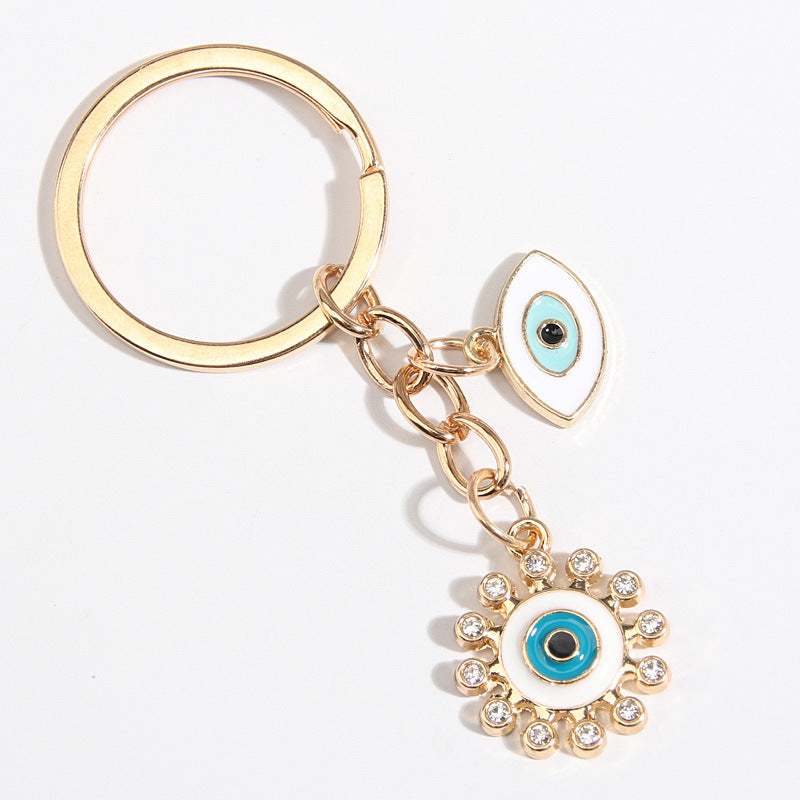 Wholesale Metal Heart Devil Eye Hand of Fatima Keychain